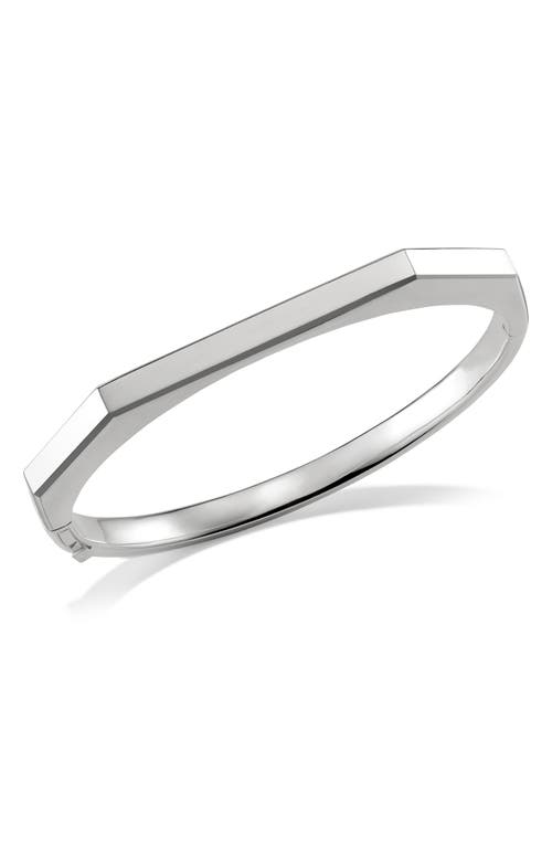 Cast Bare Armor Cuff Bracelet in Silver 