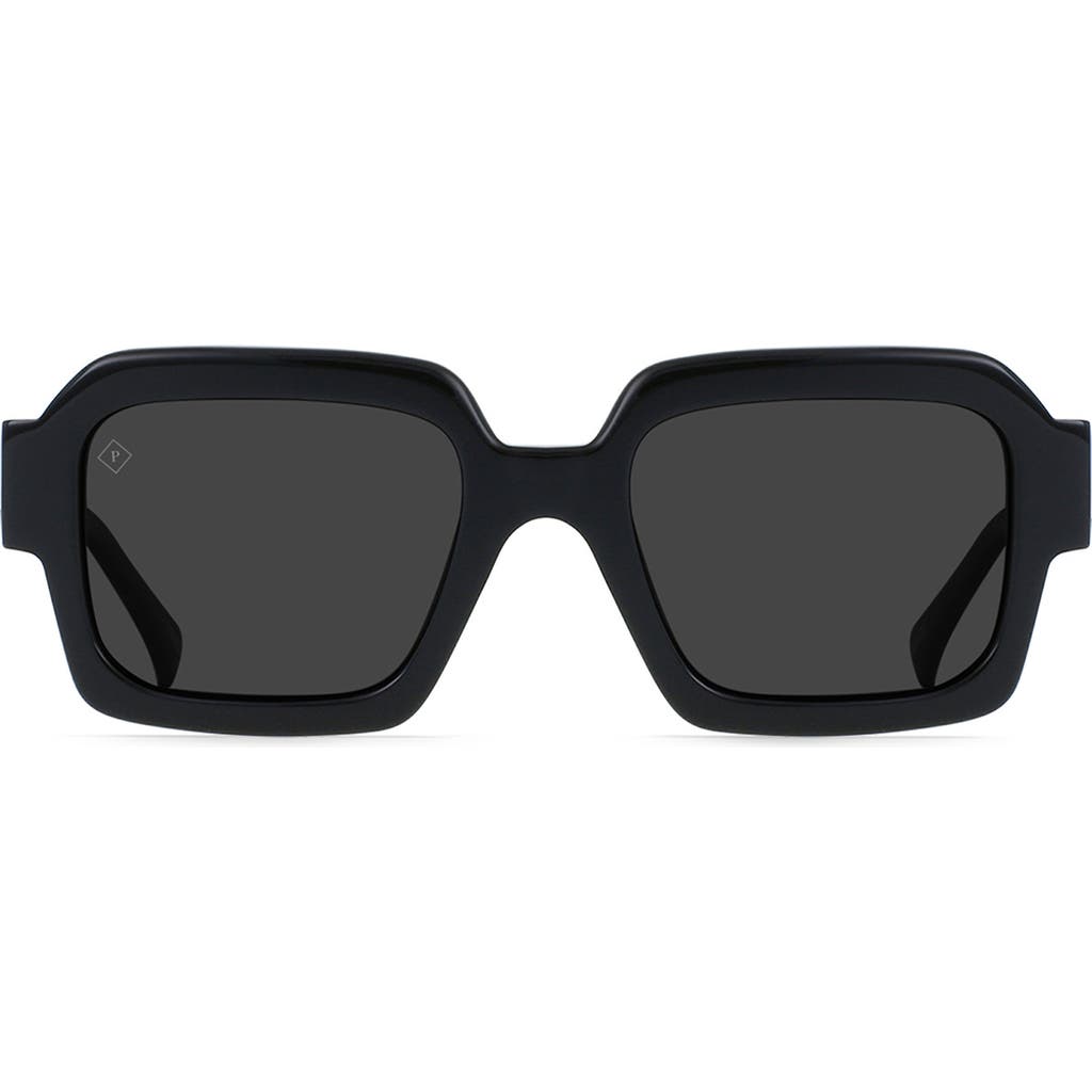Raen Mystiq 52mm Polarized Square Sunglasses In Black
