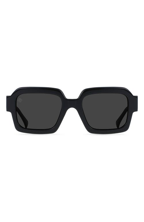 RAEN Mystiq 52mm Polarized Square Sunglasses in Recycled Black/Smoke Polar at Nordstrom