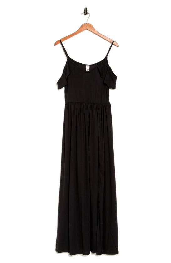 Shop Go Couture Cold Shoulder Maxi Dress In Black