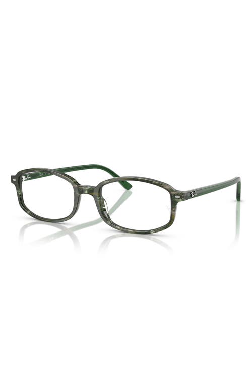 Ray Ban Ray-ban 52mm Irregular Optical Glasses In Green
