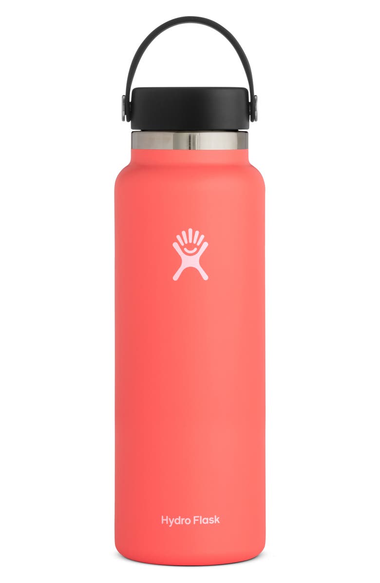 HYDRO FLASK 40-Ounce Wide Mouth Cap Bottle, Main, color, HIBISCUS