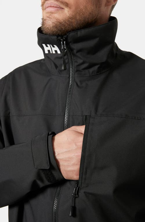 Shop Helly Hansen Waterproof Crew Jacket In Black