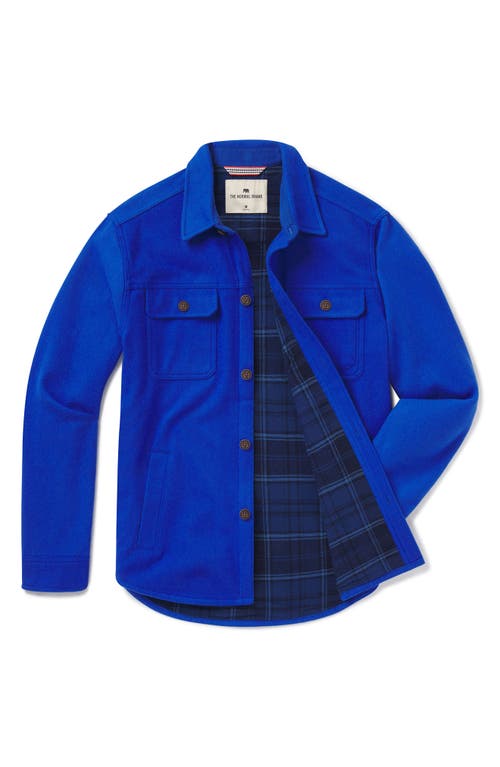 Shop The Normal Brand Brightside Flannel Lined Workwear Jacket In Cobalt