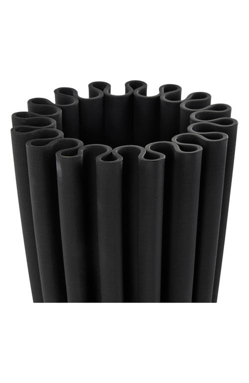 Vivian Lune Home Ceramic Vase In Black