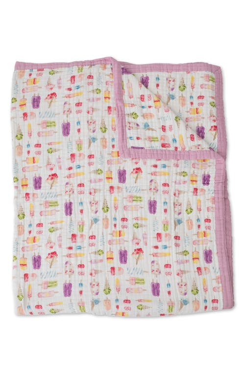 little unicorn Kids' Cotton Muslin Quilted Throw in Brain Freeze at Nordstrom