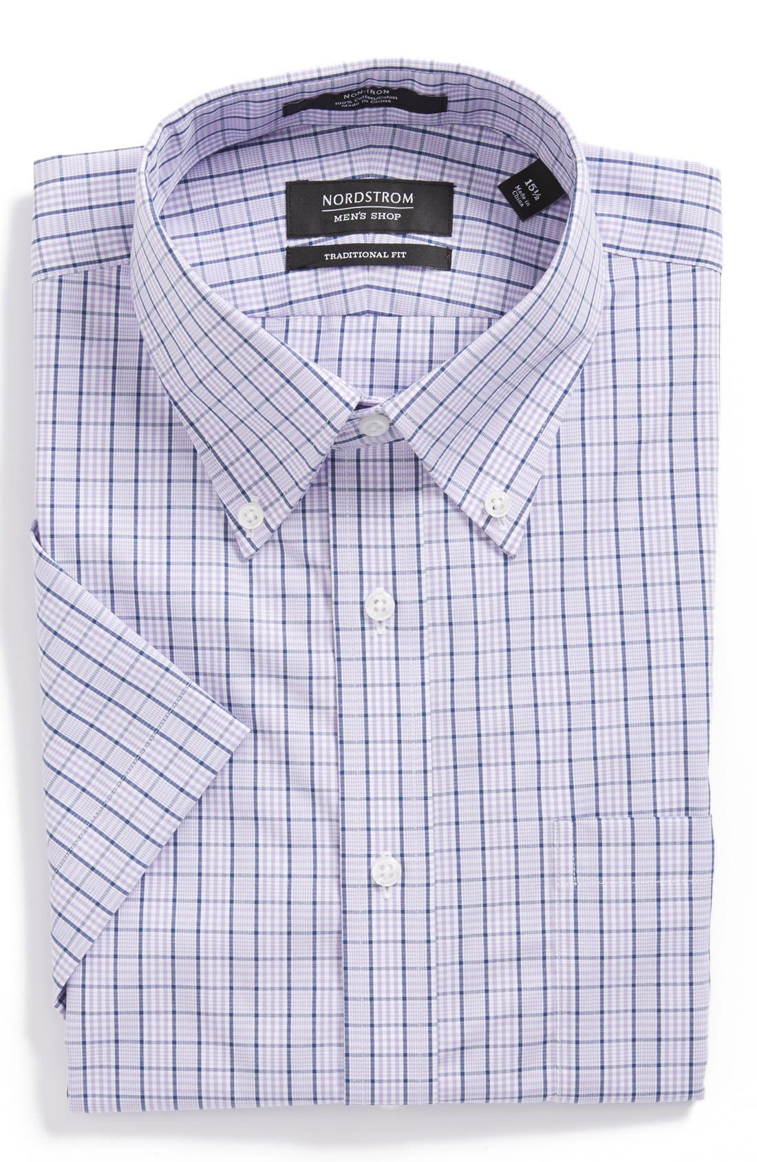 Nordstrom Traditional Fit NonIron Short Sleeve Dress Shirt Nordstrom