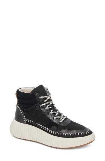 Dolce Vita Daley High Top Sneaker In Black Multi Suede H2o