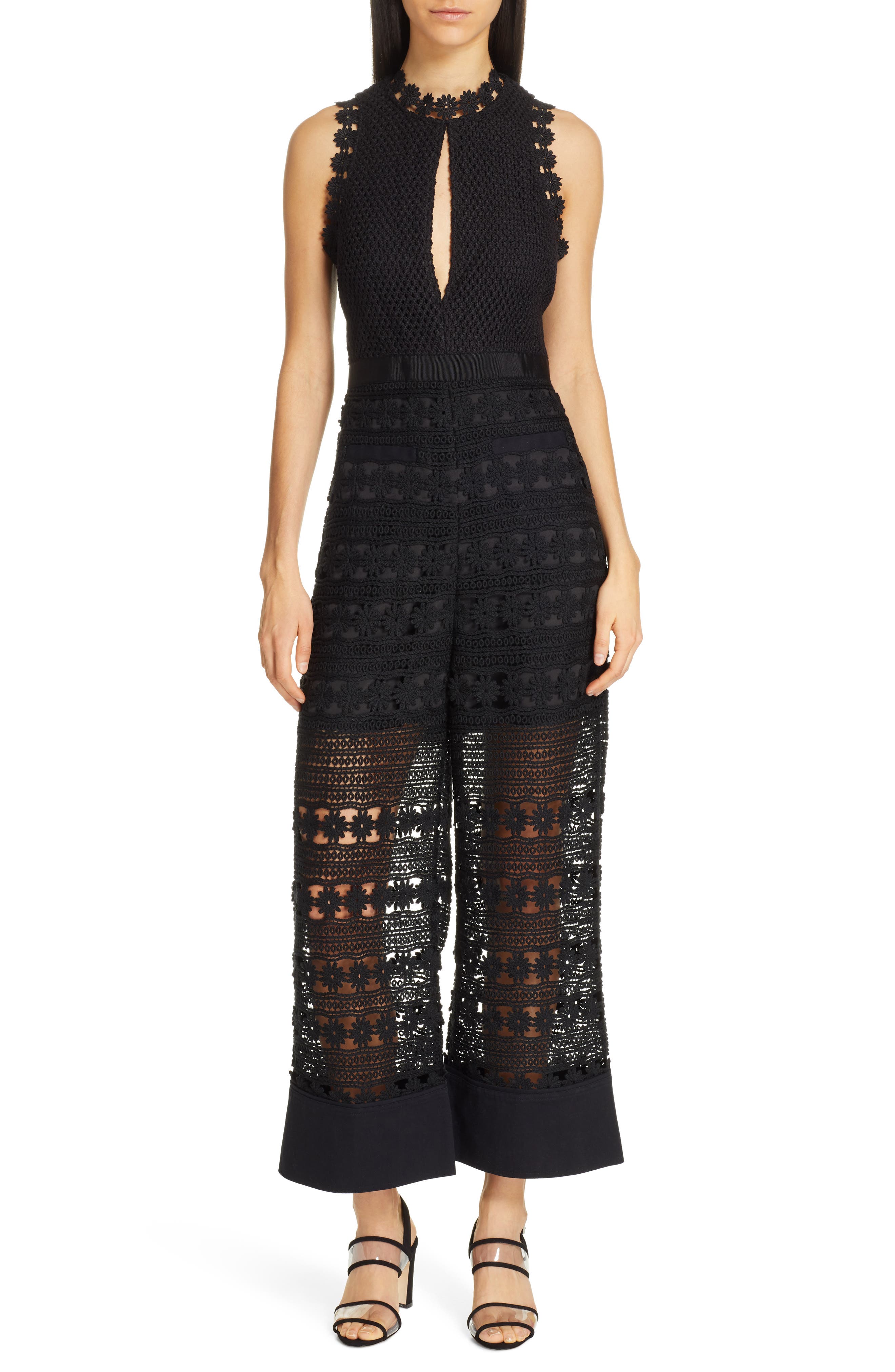 crochet lace jumpsuit