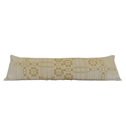 Heirloom Naga Chingchen Handwoven Long Lumbar In Beige