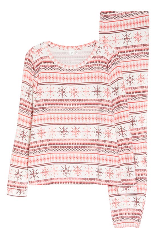 Bp. Comfy Pajamas In Red Russet Geo Fairisle