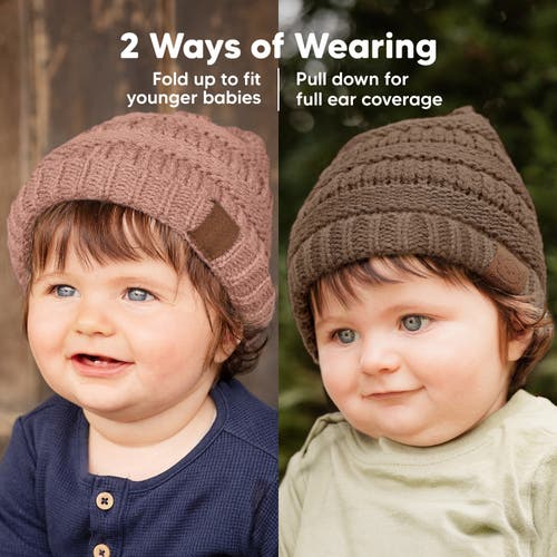 Shop Keababies 3-pack Warmzy Baby Beanies In Wine