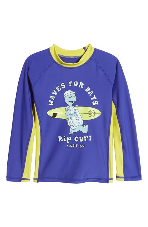 Shop Rip Curl Kids' Tube Turtle Uv Long Sleeve Performance Rashguard In Wild Berry