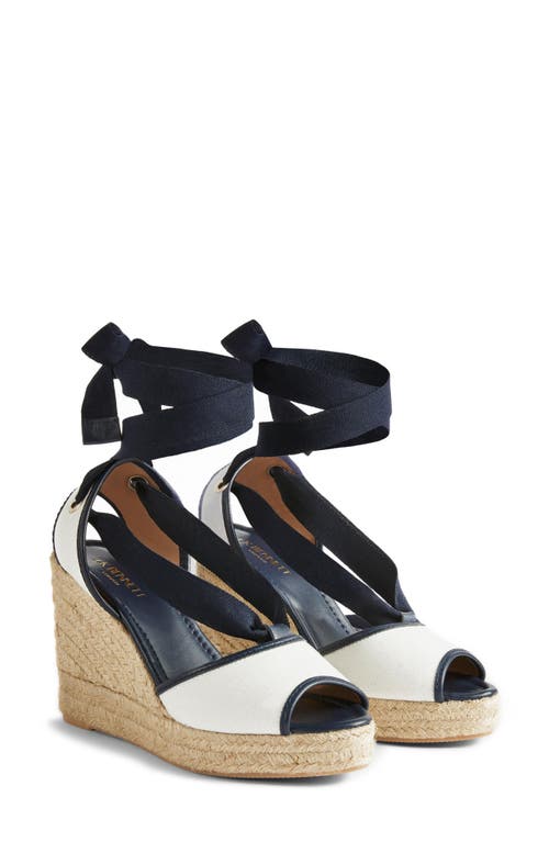 Shop Lk Bennett Chiara Espadrille Sandal In Navy/cream