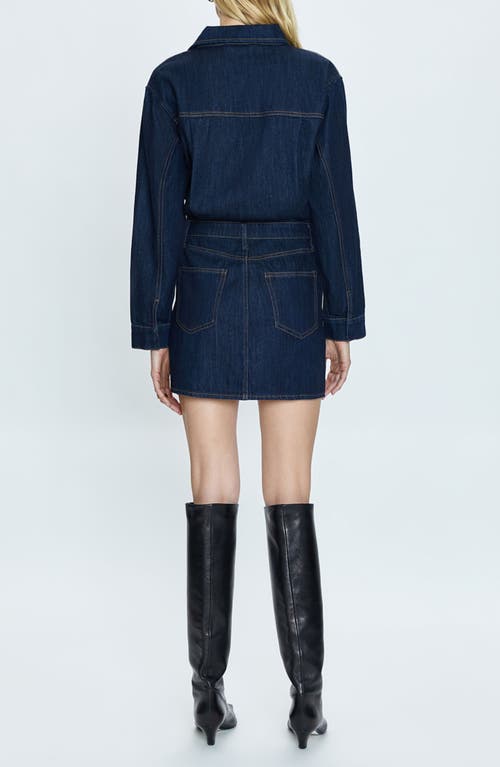 Shop Pistola Nina Long Sleeve Denim Shirtdress In Iggy