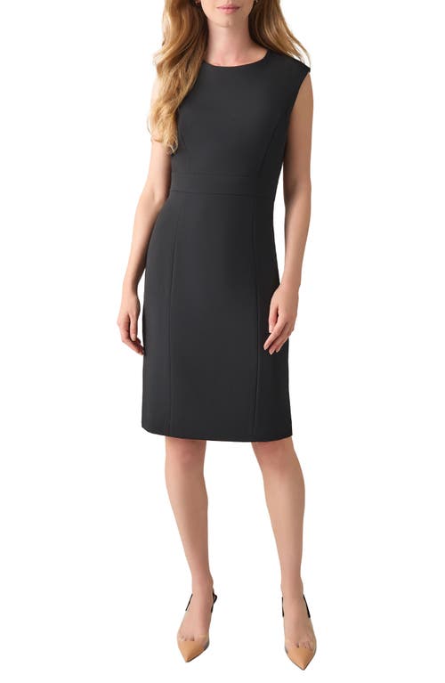 Shop Kasper Cap Sleeve Sheath Dress In Black