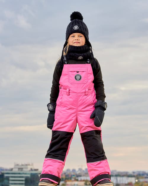 Shop Deux Par Deux Girl's Overall Snow Pants Candy Pink In Azalea Pink