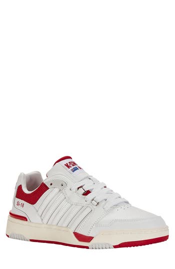 Shop K-swiss Si-18 Rival Sneaker In Brilliant White/red