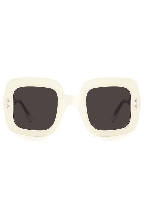 Isabel Marant 49mm Square Sunglasses in Ivory /Grey at Nordstrom