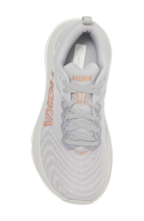 Hoka Gaviota 5 Running Shoe In Harbor Mist/rose Gold