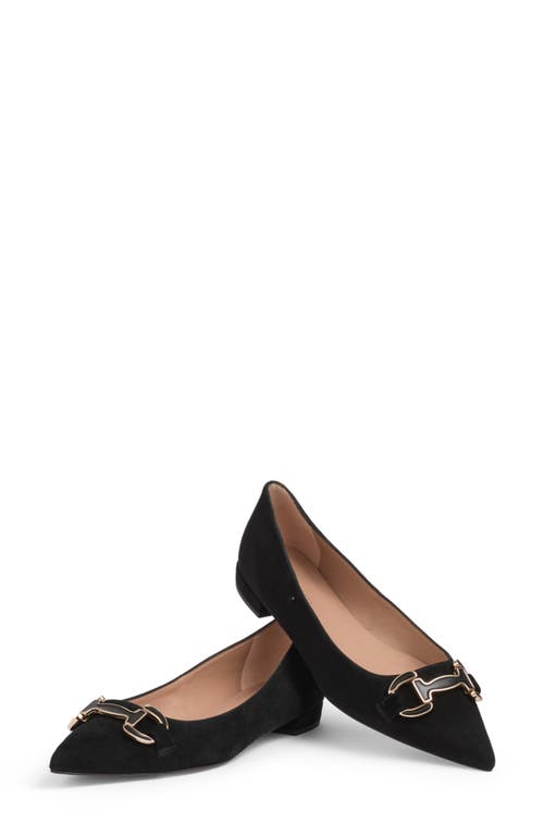 Shop Lk Bennett Natalya Pointed Toe Flat In Black