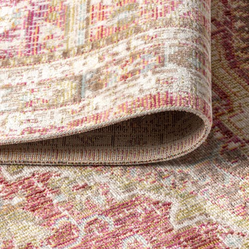 Jonathan Y Petras Modern Ornate Medallion Area Rug In Brown/pink