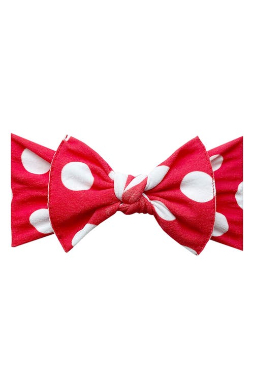 Baby Bling Print Knot Headband in Red Polka Dot at Nordstrom