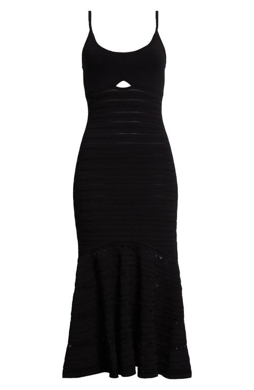 Victoria Beckham Cutout Detail Camisole Midi Dress Black at Nordstrom,