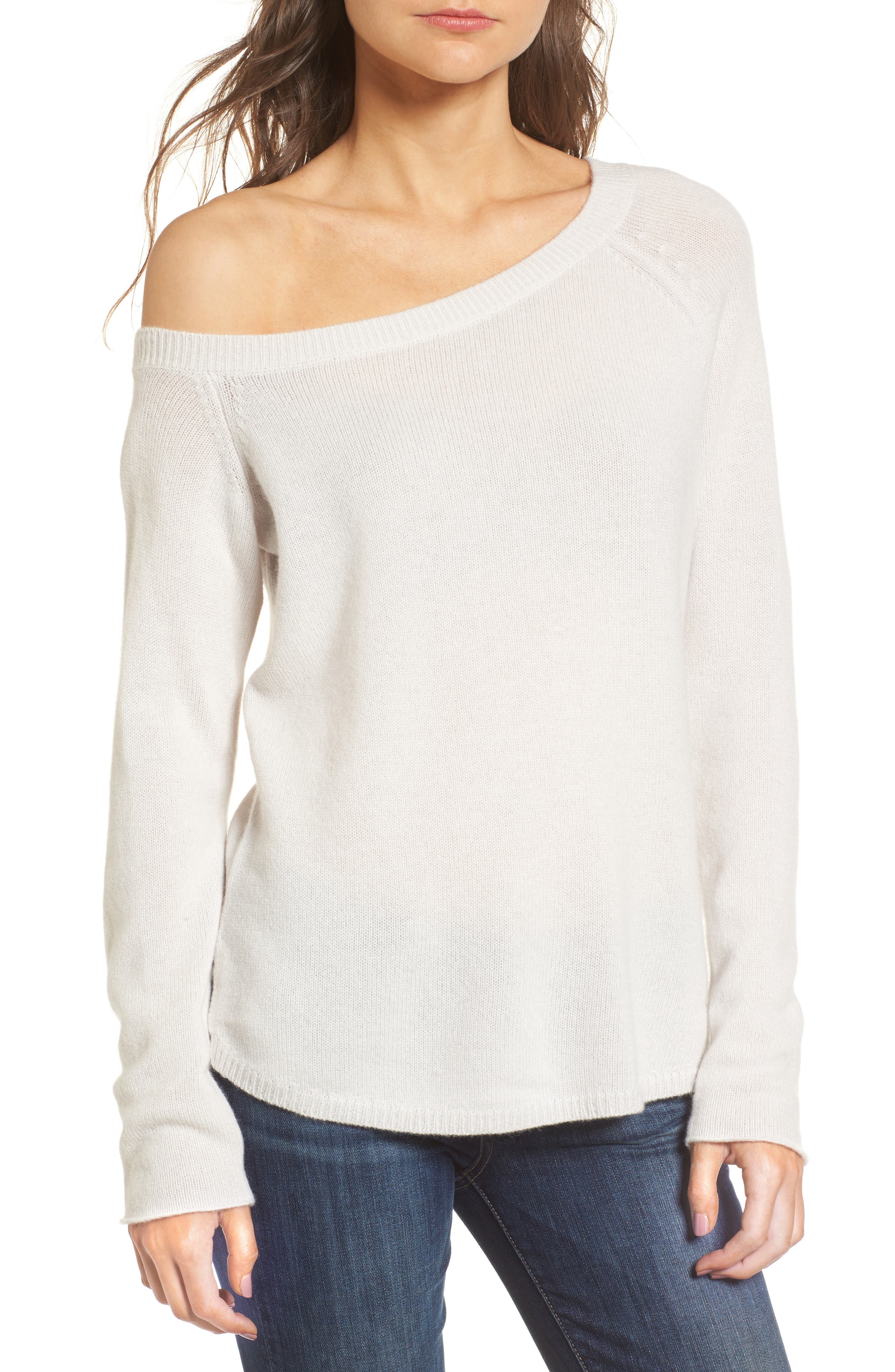 off the shoulder cashmere jumper