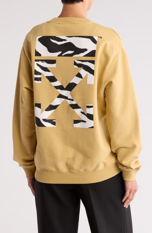 Off-white Woman Sweatshirt Sand Size Xxs Cotton, Elastane In Black Logo/yellow