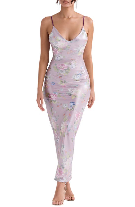 House Of Cb Aria Mini Sundress In Mauve Print