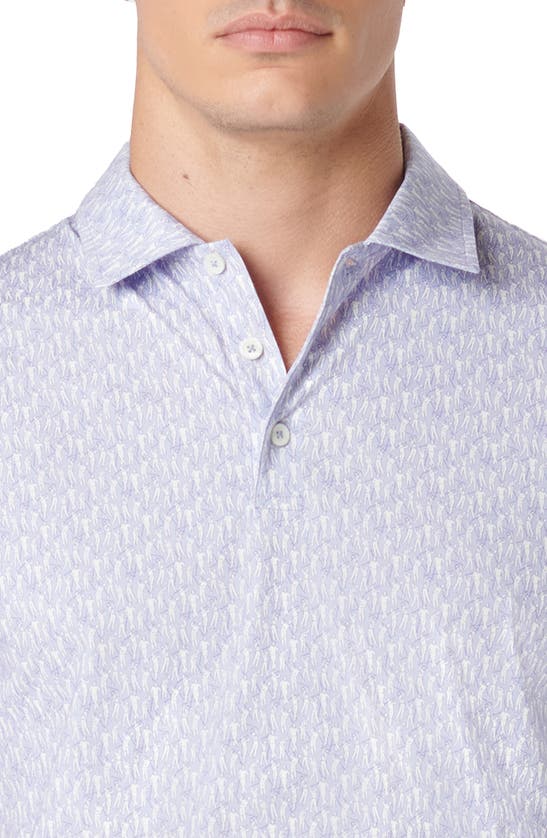 Shop Bugatchi Victor Ooohcotton® Golf Print Polo In Lilac