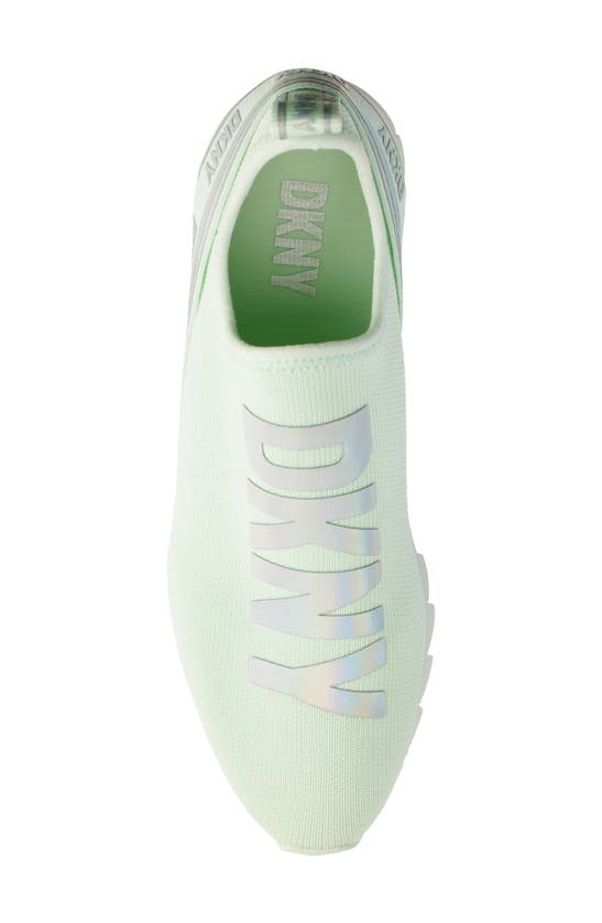 Shop Dkny Abbi Knit Sneaker In Seafoam