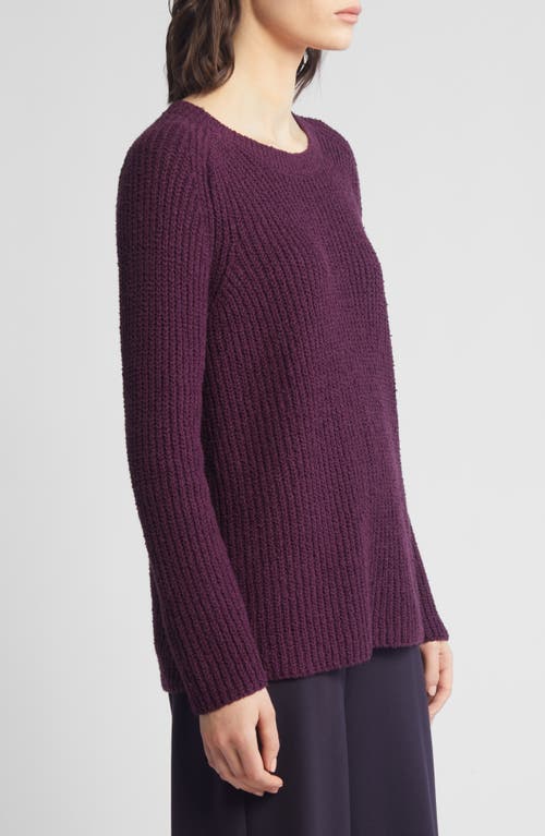 Shop Eileen Fisher Organic Cotton Sweater In Blackberry