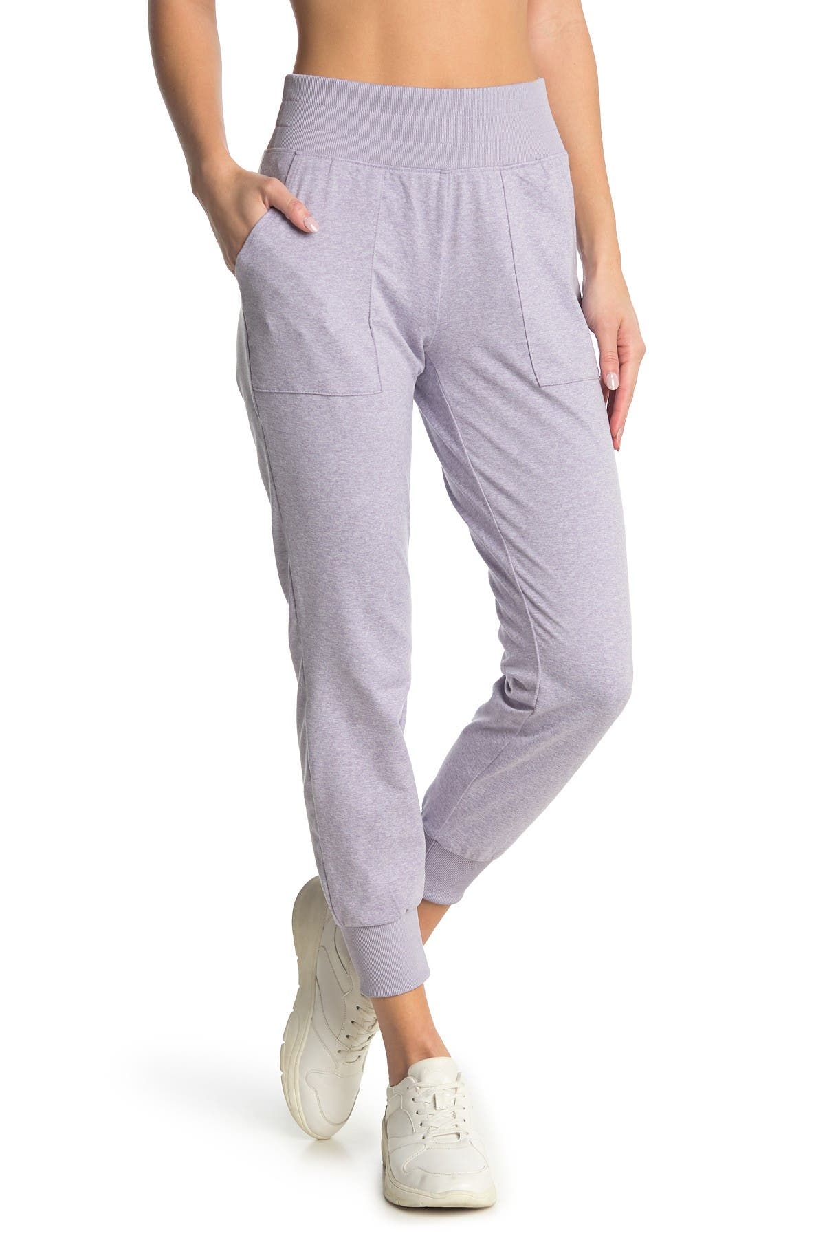 Jessica Simpson Jodie Knit Jogger Pants In Light/pastel Purple