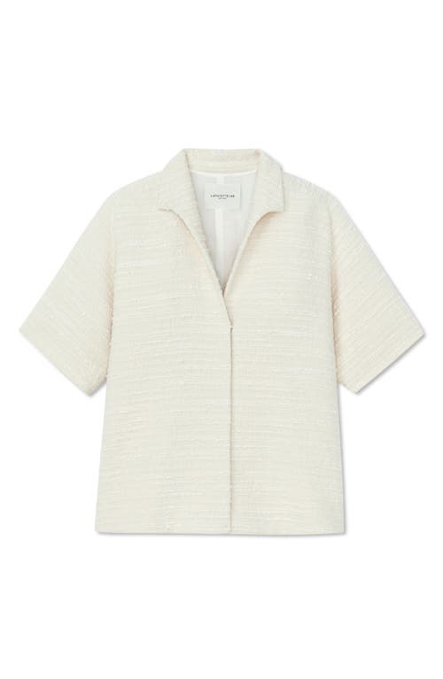 Shop Lafayette 148 New York Basketweave Jacquard Jacket In Pebble