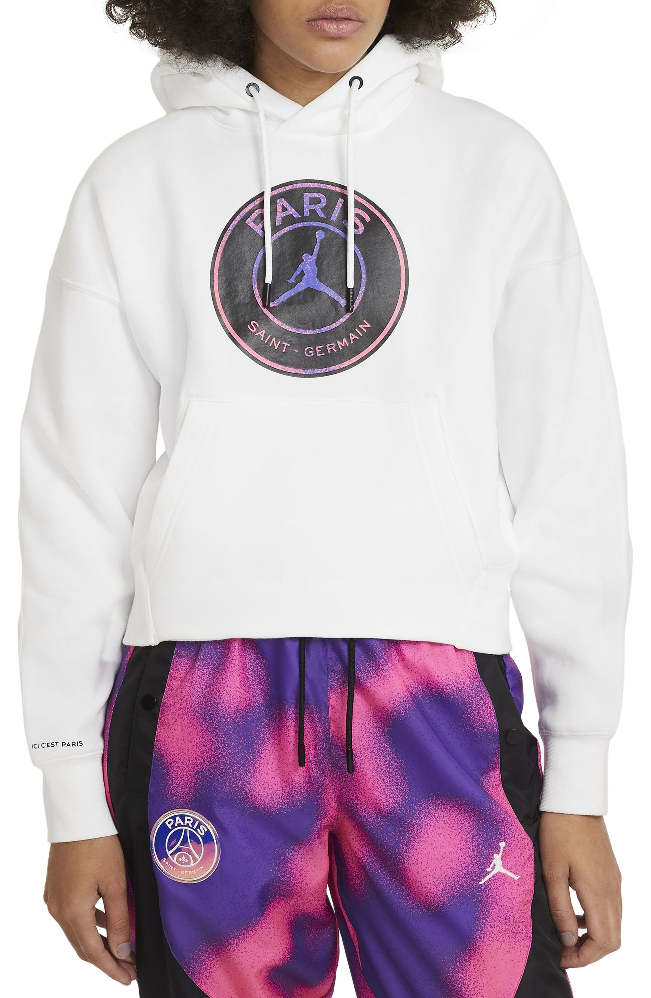 paris jordan hoodie white