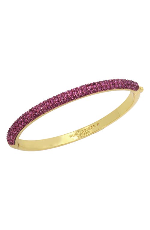 Kurt Geiger London Pavé Crystal Dome Bangle In Gold/pink