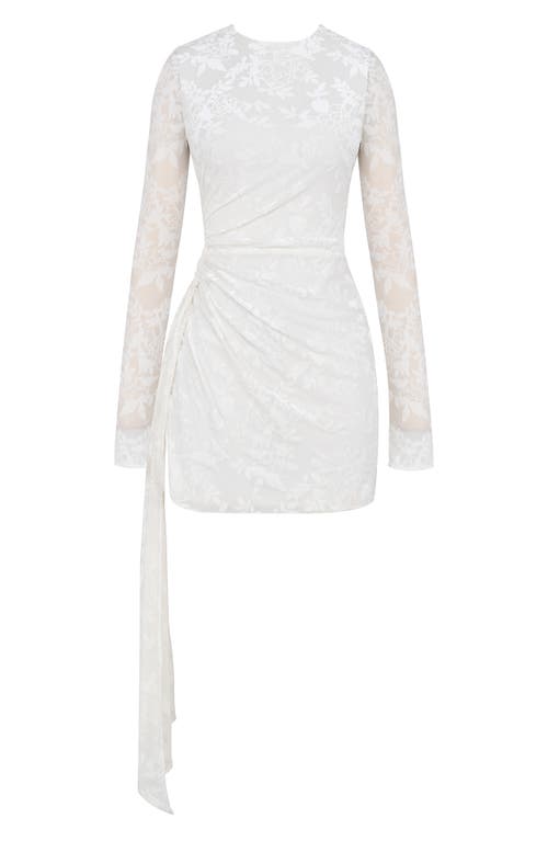 MISTRESS ROCKS MISTRESS ROCKS DEVORE LACE CUTOUT LONG SLEEVE MINIDRESS 
