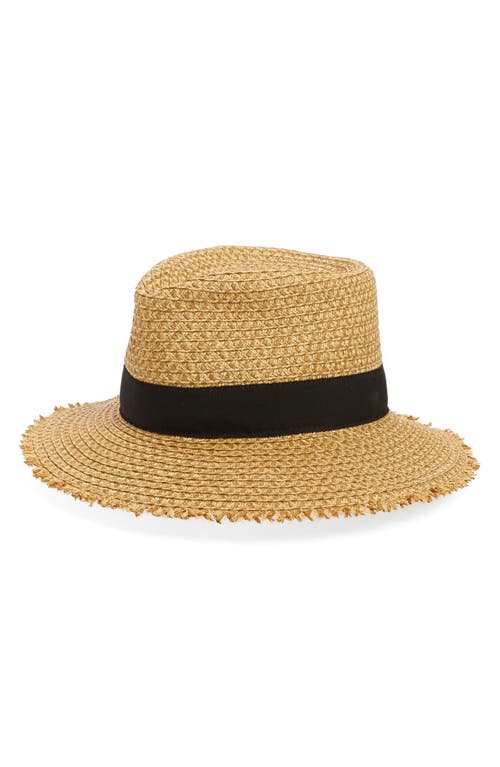 Eric Javits Look Again Packable Fedora In Natural/black