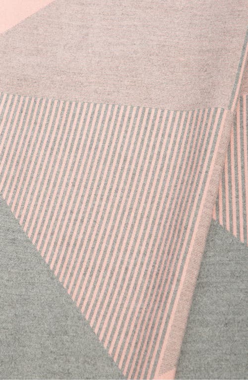 Saachi Mosaic Reversible Scarf In Blush/grey