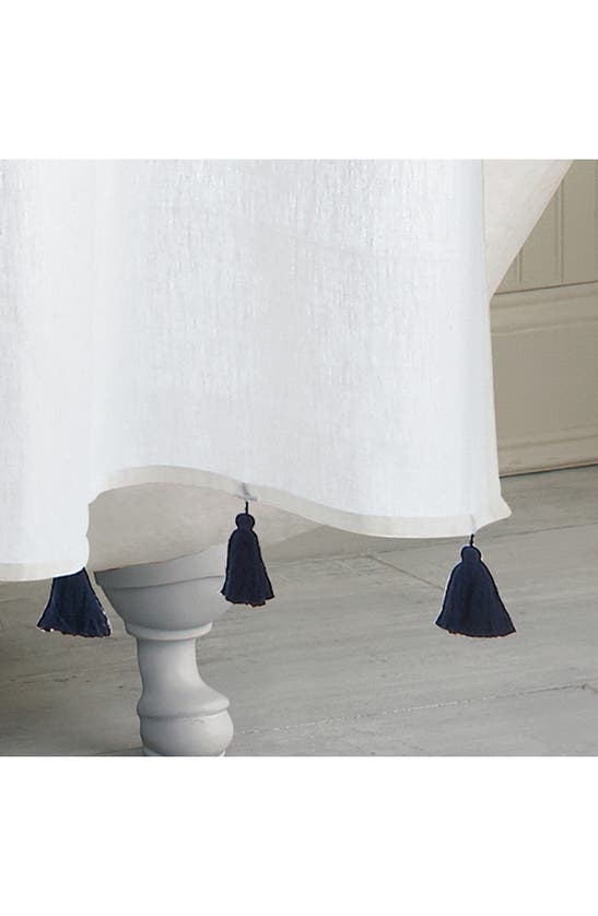 Peri Home Panama Stripe Shower Curtain In Navy