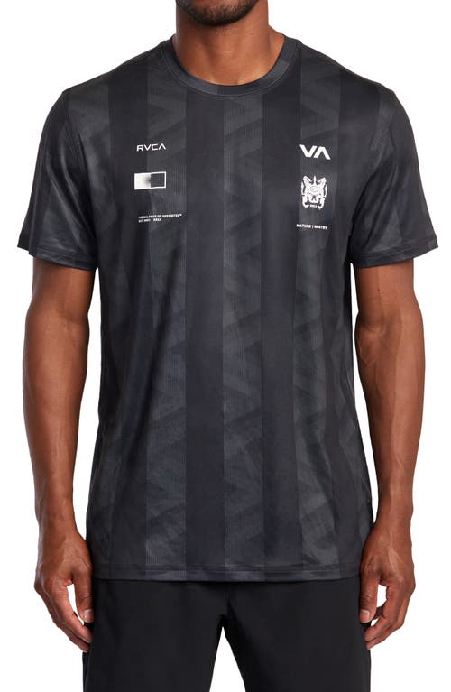 Fielder Vent Stripe Performance Graphic T-Shirt in Rvca Blur Stripe