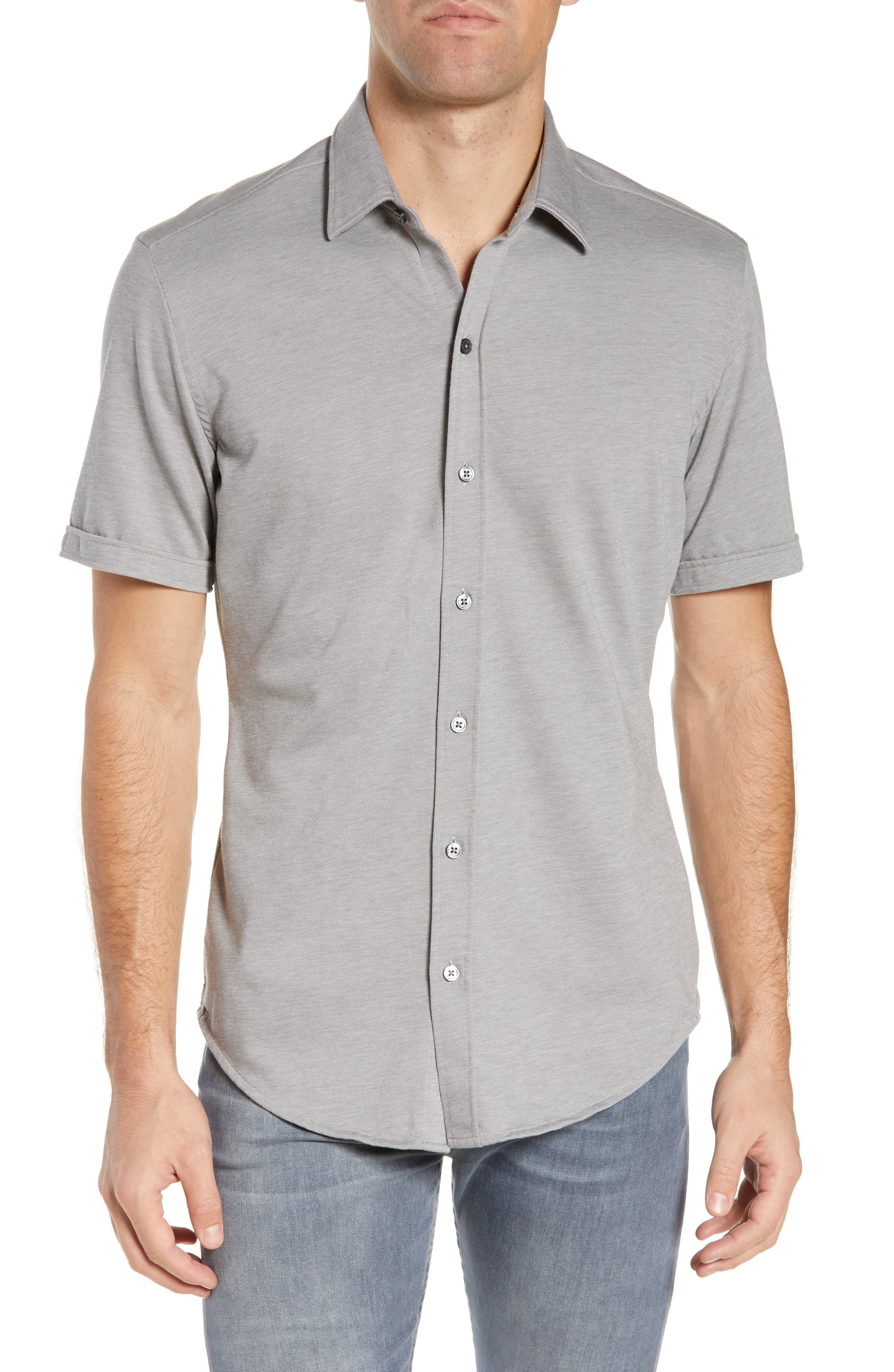 BOSS Robb Sharp Fit Jersey Shirt Nordstrom