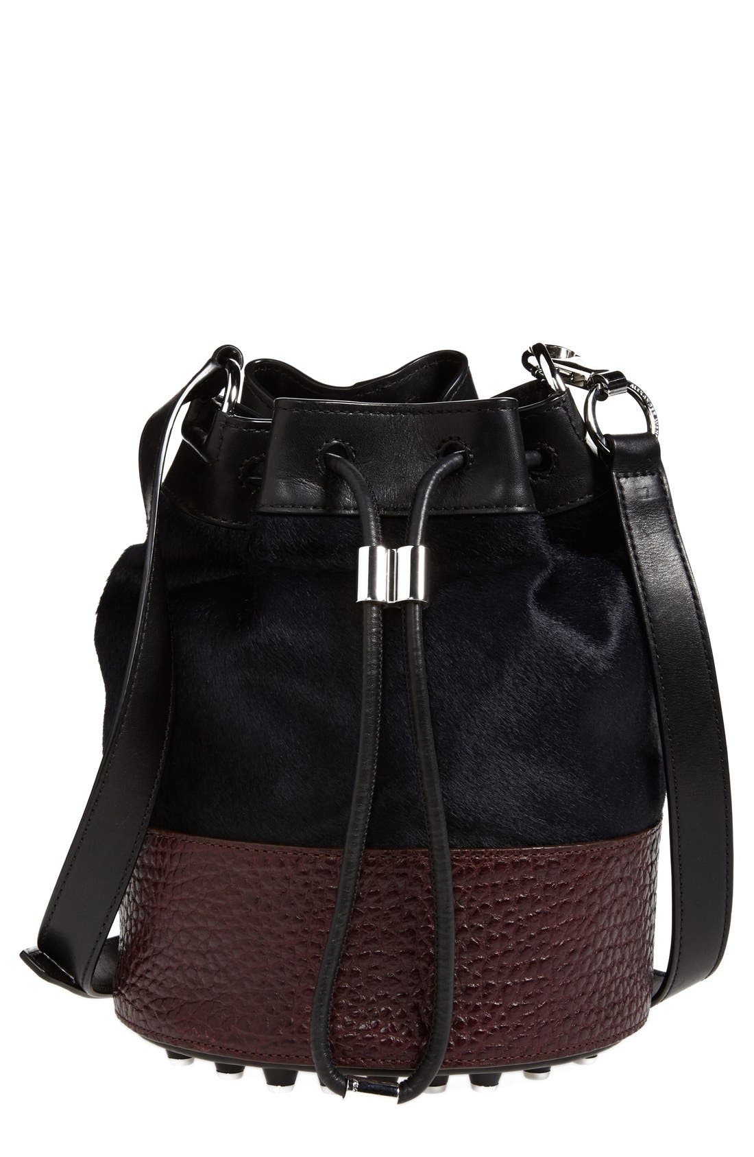Alexander Wang 'Alpha' Leather & Calf Hair Bucket Bag Nordstrom