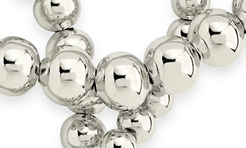 Sterling Forever Eden Set Of 3 Mother-of-pearl Cross Beaded Stretch Bracelets In Silver