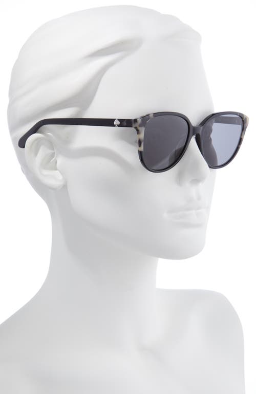 Shop Kate Spade New York Vienne 53mm Polarized Cat Eye Sunglasses In Black/grey Polar