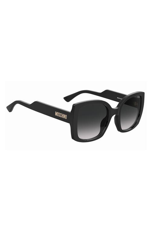 Moschino 54mm Gradient Square Sunglasses In Black/grey