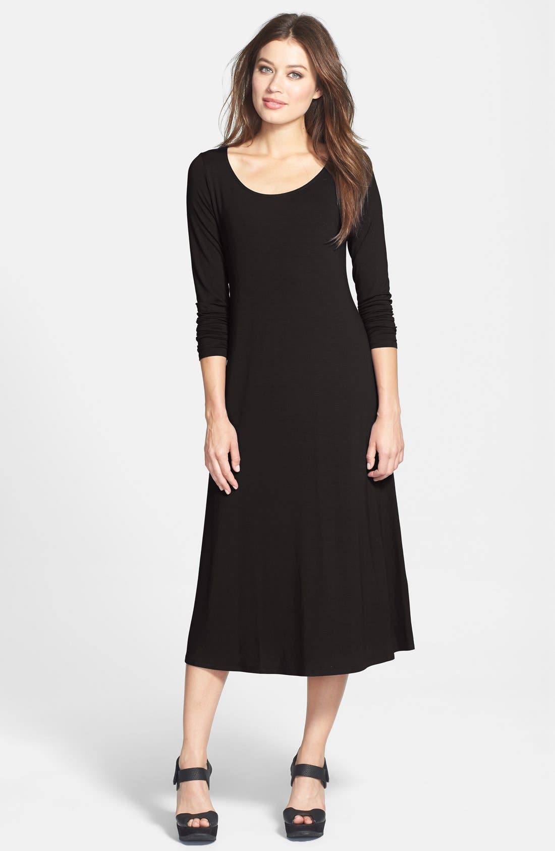 Eileen Fisher Scoop Neck Jersey Dress Nordstrom