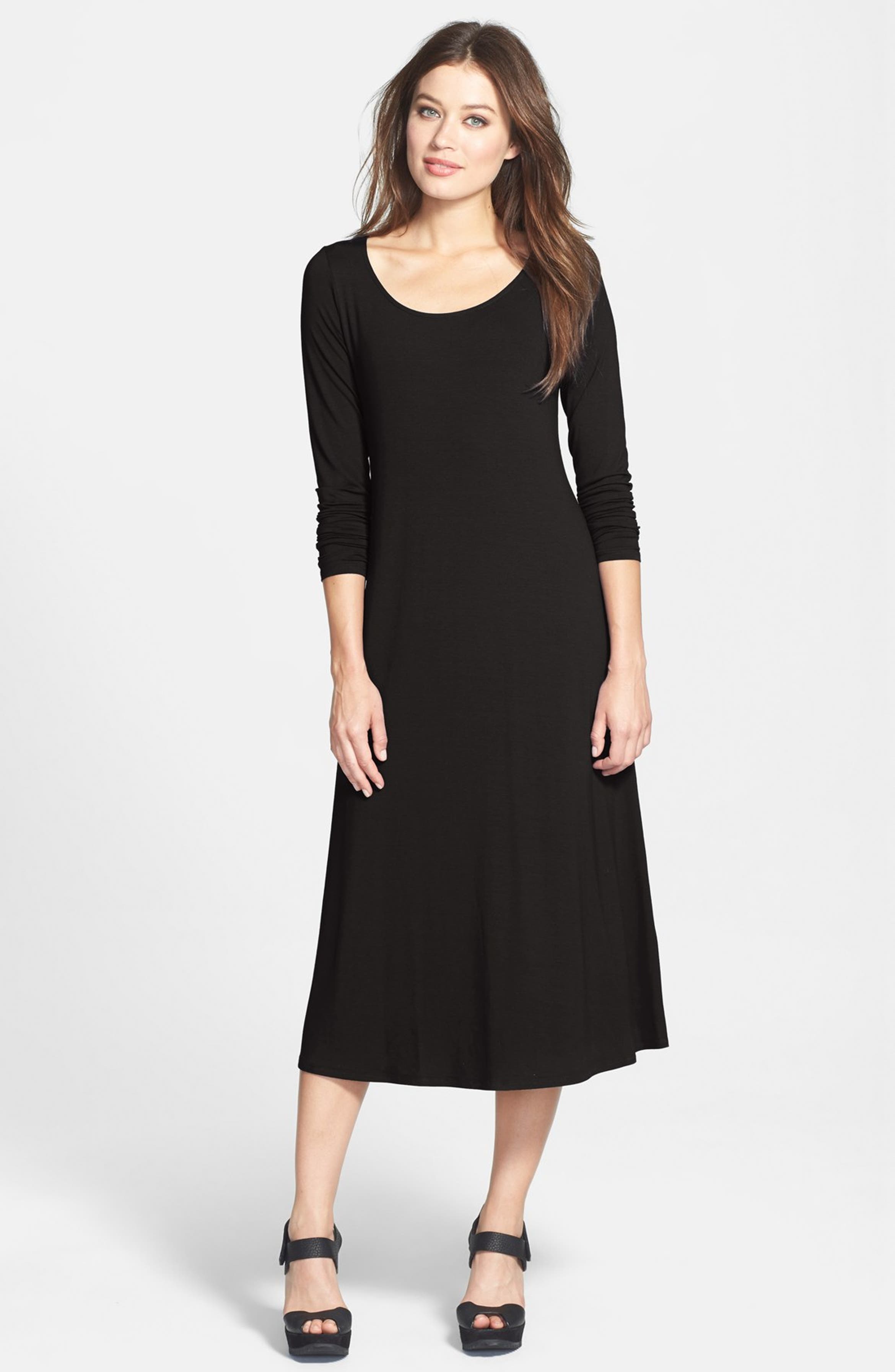 Eileen Fisher Scoop Neck Jersey Dress Nordstrom